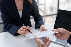 professional woman ready for job interview